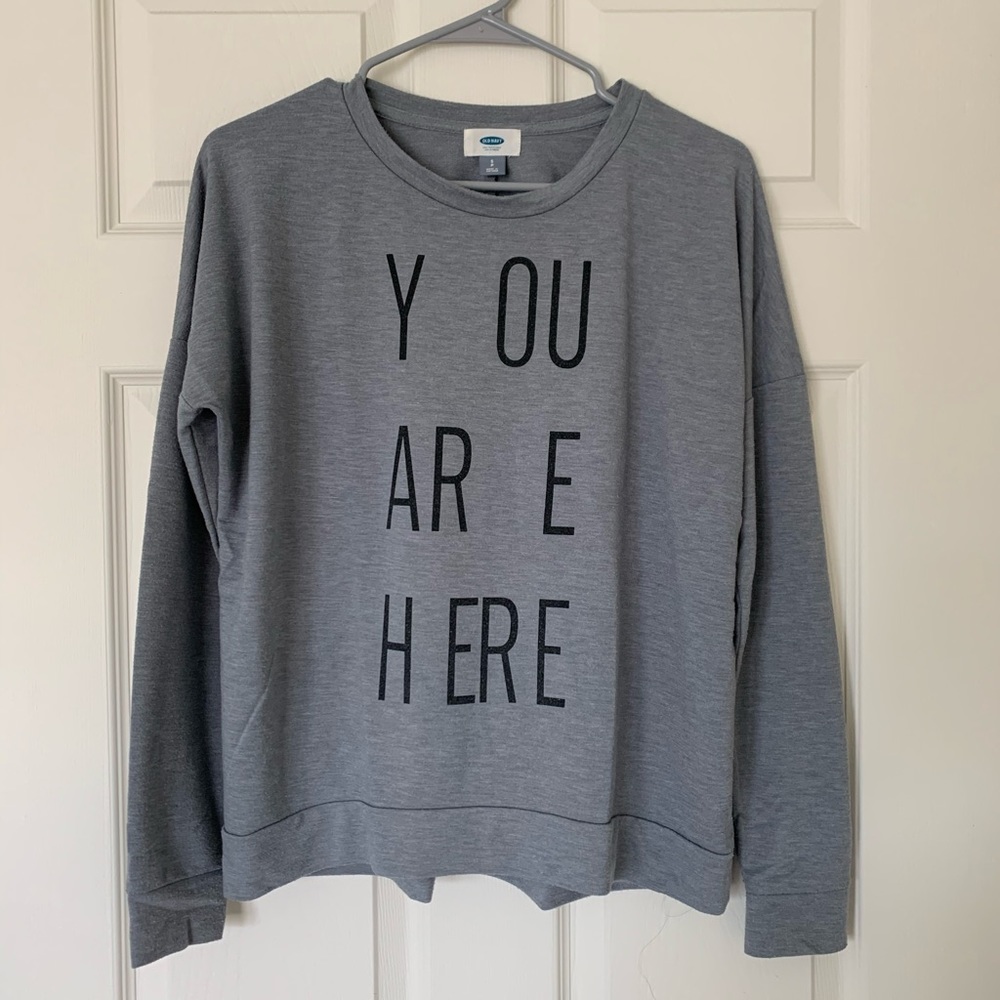 Lightly Distressed You Are Here Sweater